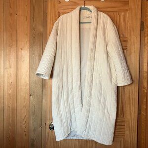 7115 szeki quilted long coat